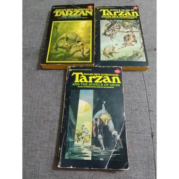 3 Vintage Tarzan ~Edgar Rice Burroughs Novels 5, 6 & 8 (bb10) - Picture 1 of 8